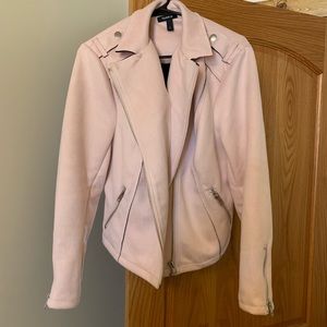Torrid faux suede like Moto jacket, blush pink